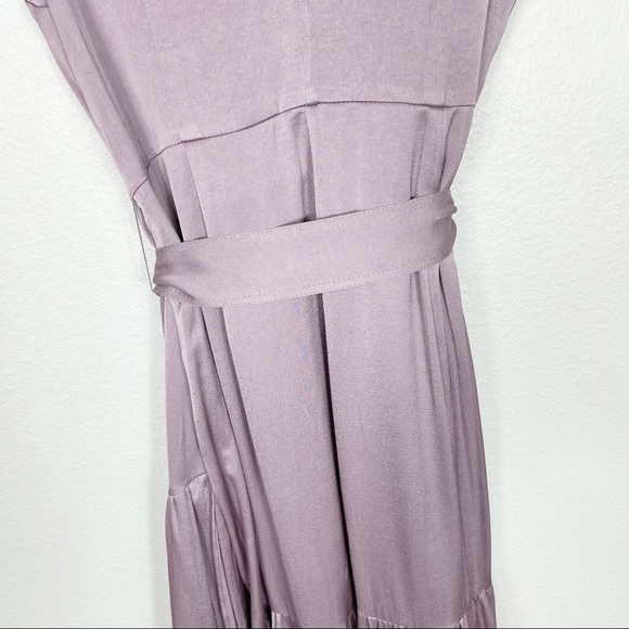 Anthropologie Current Air Lavender Purple Tie Waist Flowy Dress Small - Picture 6 of 8